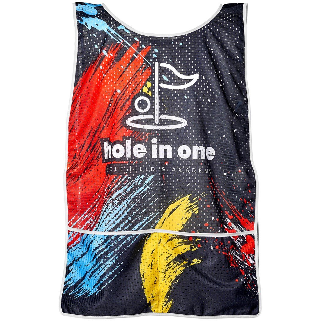 Pre-Printed Sample Custom League Caddy Bib SOLID WHITE - Sports and Fitness