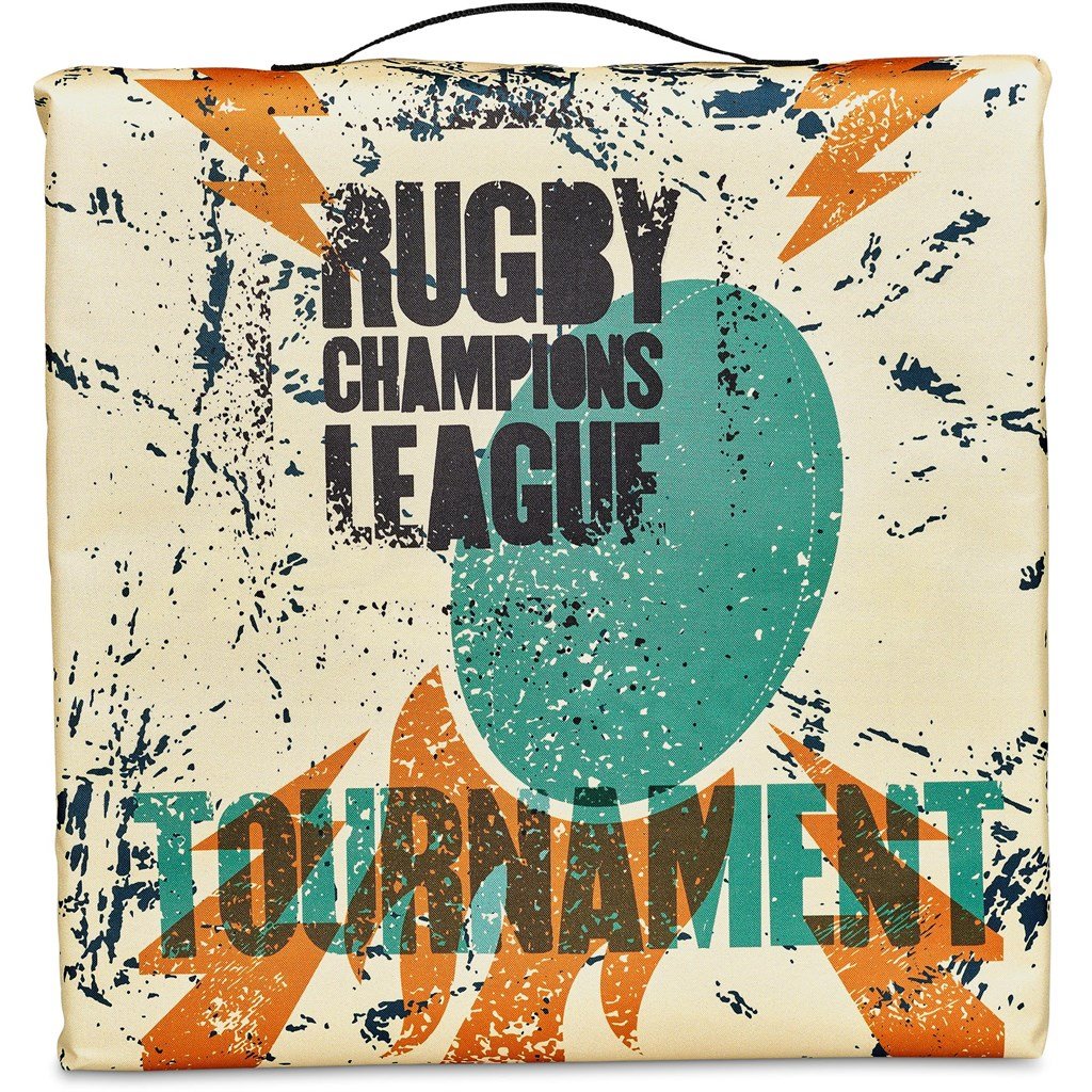Pre-Printed Sample Custom Loftus Stadium Cushion BLACK - Beach and Outdoor