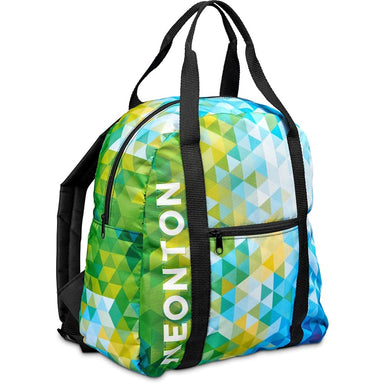 Pre-Printed Sample Custom Motley Backpack BLACK - Drawstring Bags and Backpacks