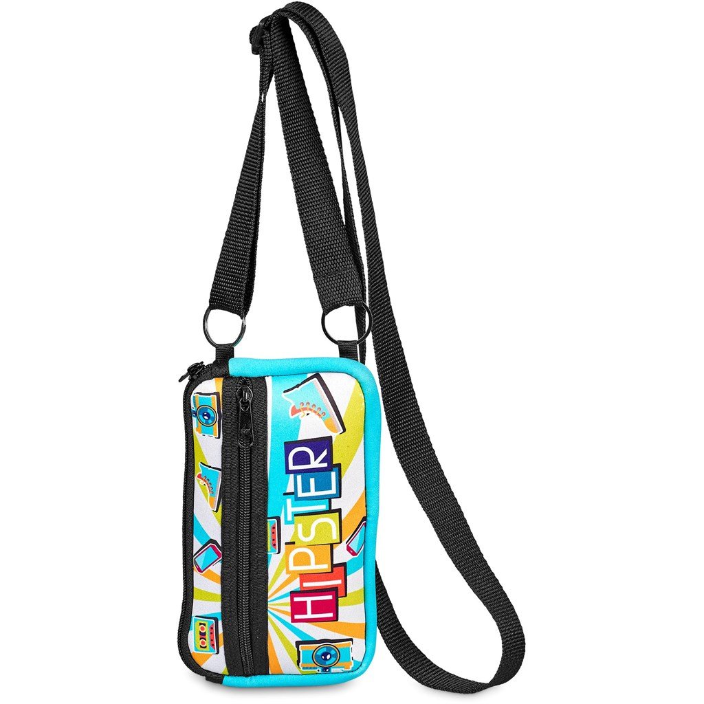 Pre-Printed Sample Custom Paarl Neoprene Cell Phone Pouch BLACK - Purses and Wallets