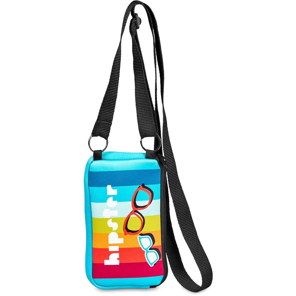 Pre-Printed Sample Custom Paarl Neoprene Cell Phone Pouch BLACK - Purses and Wallets