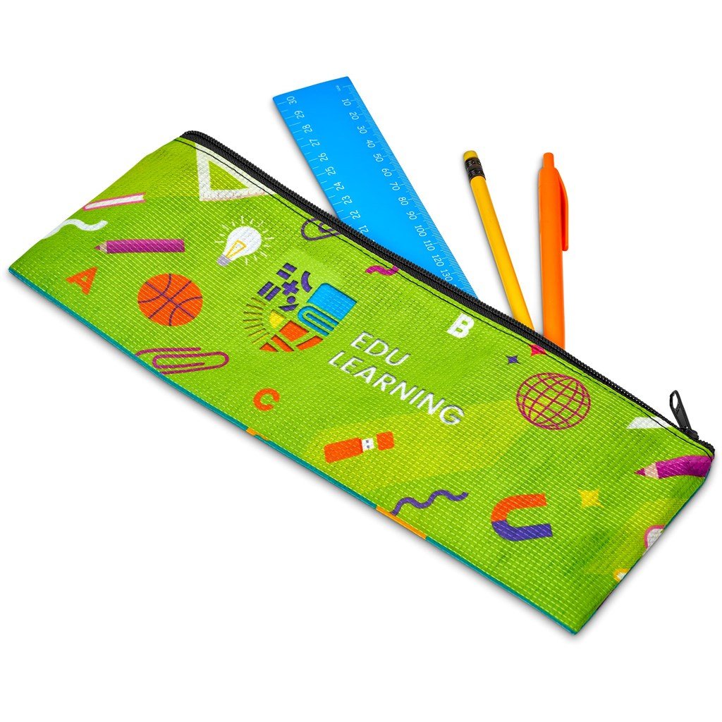 Pre-Printed Sample Custom Parker Recycled PET Stitch-Bond Pencil Case BLACK - Stationery