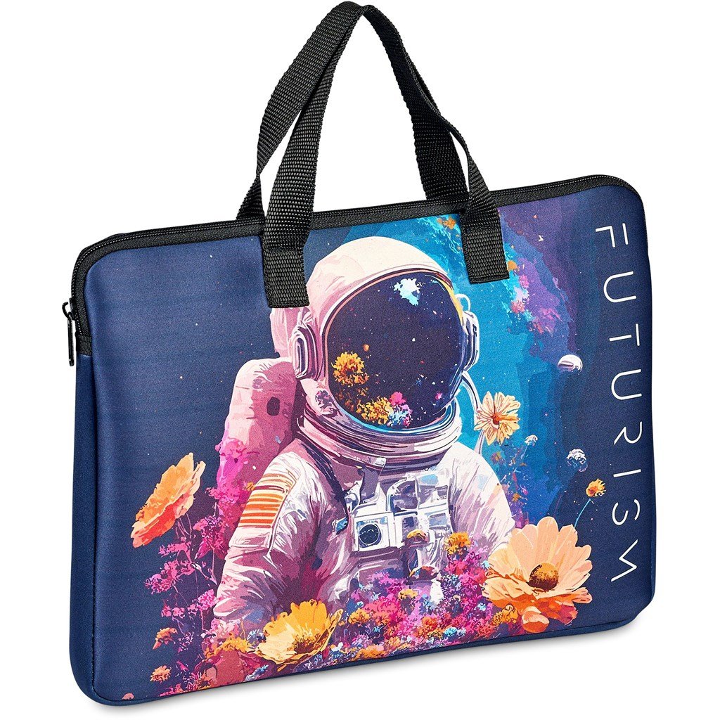 Pre-Printed Sample Custom Plett Neoprene 13-inch Laptop Sleeve with Handles BLACK - Tech Sleeves