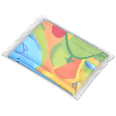 Pre-Printed Sample Custom Relay Sports Towel - Double-Sided Branding SOLID WHITE - and Fitness