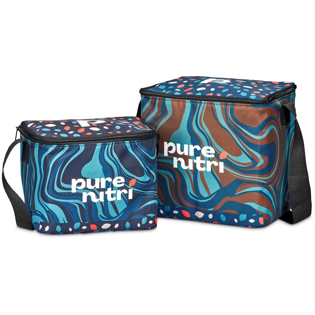 Pre-Printed Sample Custom Sea Port 6 Can Cooler BLACK - Coolers and Lunchware