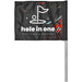 Pre-Printed Sample Custom Tournament Golf Flag SOLID WHITE - Sports and Fitness