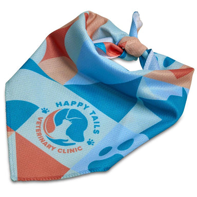 Pre-Printed Sample Custom Tyson Small Polyester Dog Bandana S / SOLID WHITE - Pet Accessories