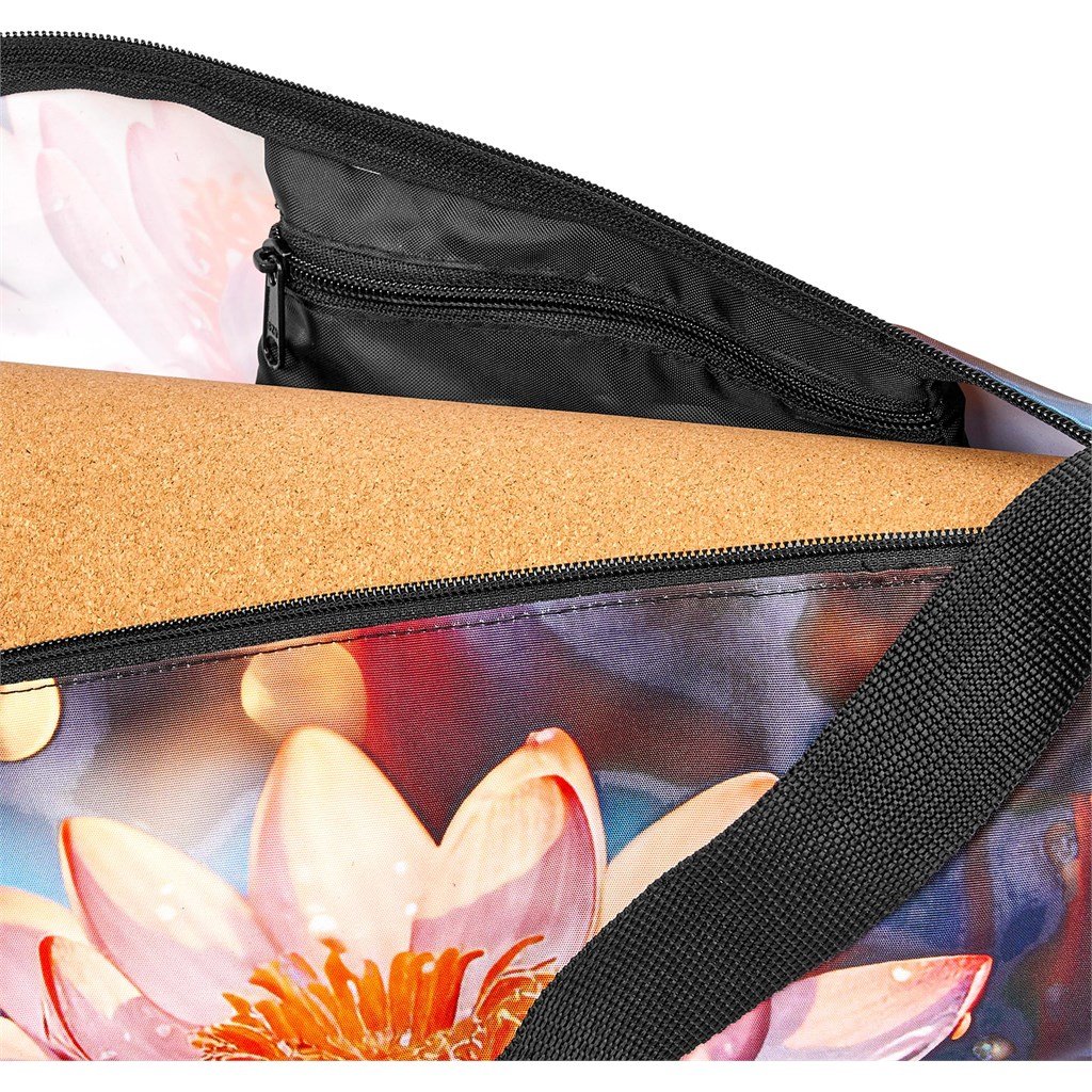 Pre-Printed Sample Custom Wilderness Polyester Yoga Bag BLACK - Sports and Fitness