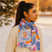Pre-Printed Custom Snuggle Polar Fleece Scarf - Double-Sided Branding BLACK - Beanies and Scarves