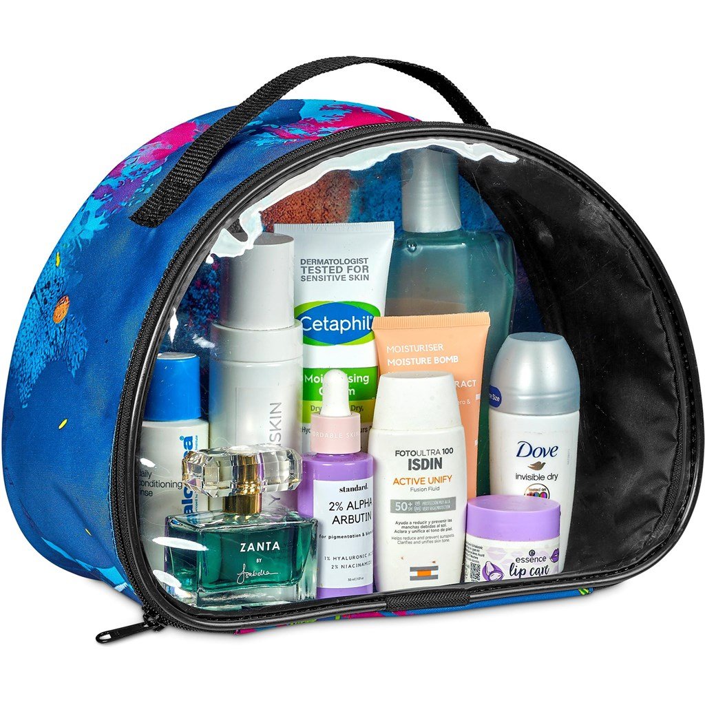 Pre-Production Sample Custom Aloe Toiletry Bag With PVC Front Window - and Cosmetic Bags