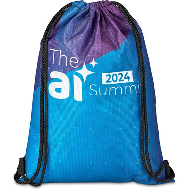 Pre-Production Sample Custom Bellville Recycled PET Drawstring Bag BLACK - Bags and Backpacks