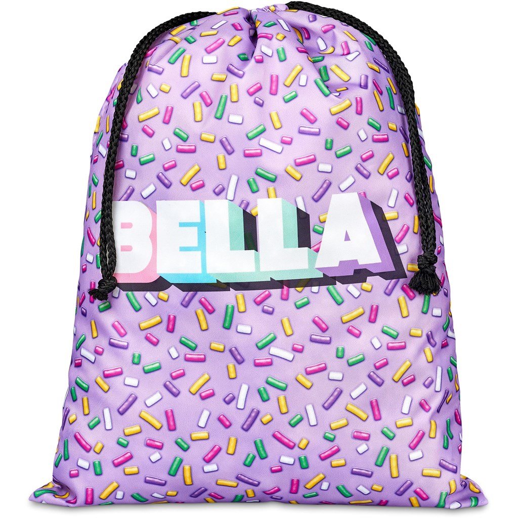 Pre-Production Sample Custom Benguela Jumbo Polyester Drawstring Pouch BLACK - Bags and Backpacks