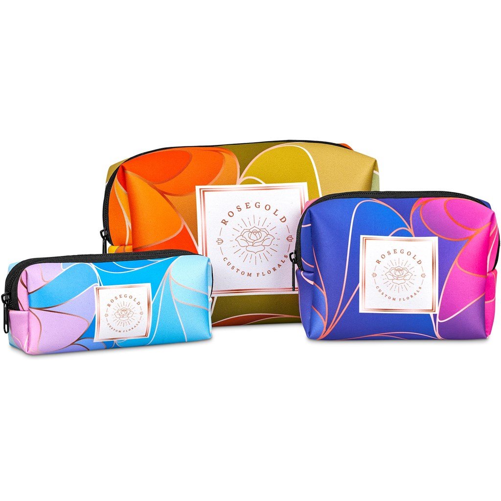 Pre-Production Sample Custom Emma Neoprene Makeup Bag - Toiletry and Cosmetic Bags