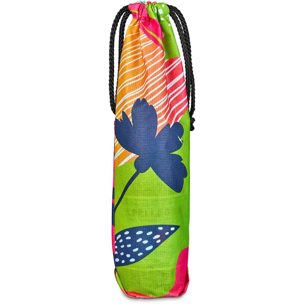 Pre-Production Sample Custom Tipsy RPET Wine Bottle Drawstring Bag BLACK - Bags and Backpacks