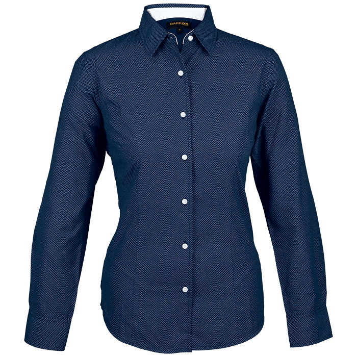 Richmond Lounge Shirt Long Sleeve Ladies Navy/White / 5XL / Last Buy - Shirts-Corporate