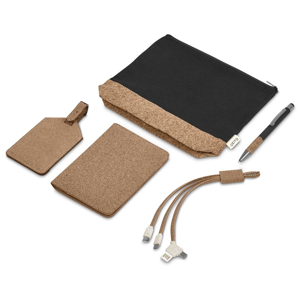 Ryoko Cork Gift Set BLACK - Travel Gifts,Travel Accessories,Sets,Combo Sets