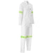 Safety Polycotton Boiler Suit - Reflective Arms Legs & Back - Yellow Tape