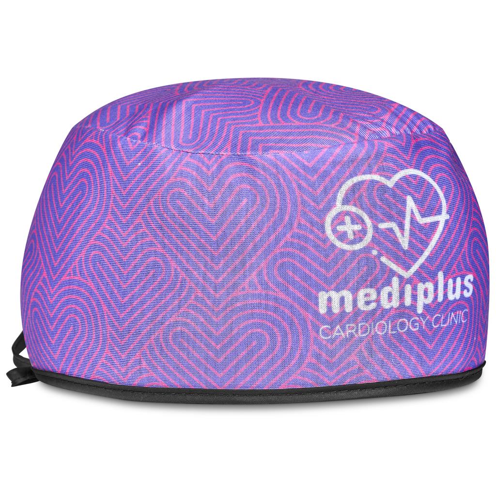 Sample Custom Halo Polyester Nurse Theatre Cap BLACK - Personal Care and Pamper Gifts
