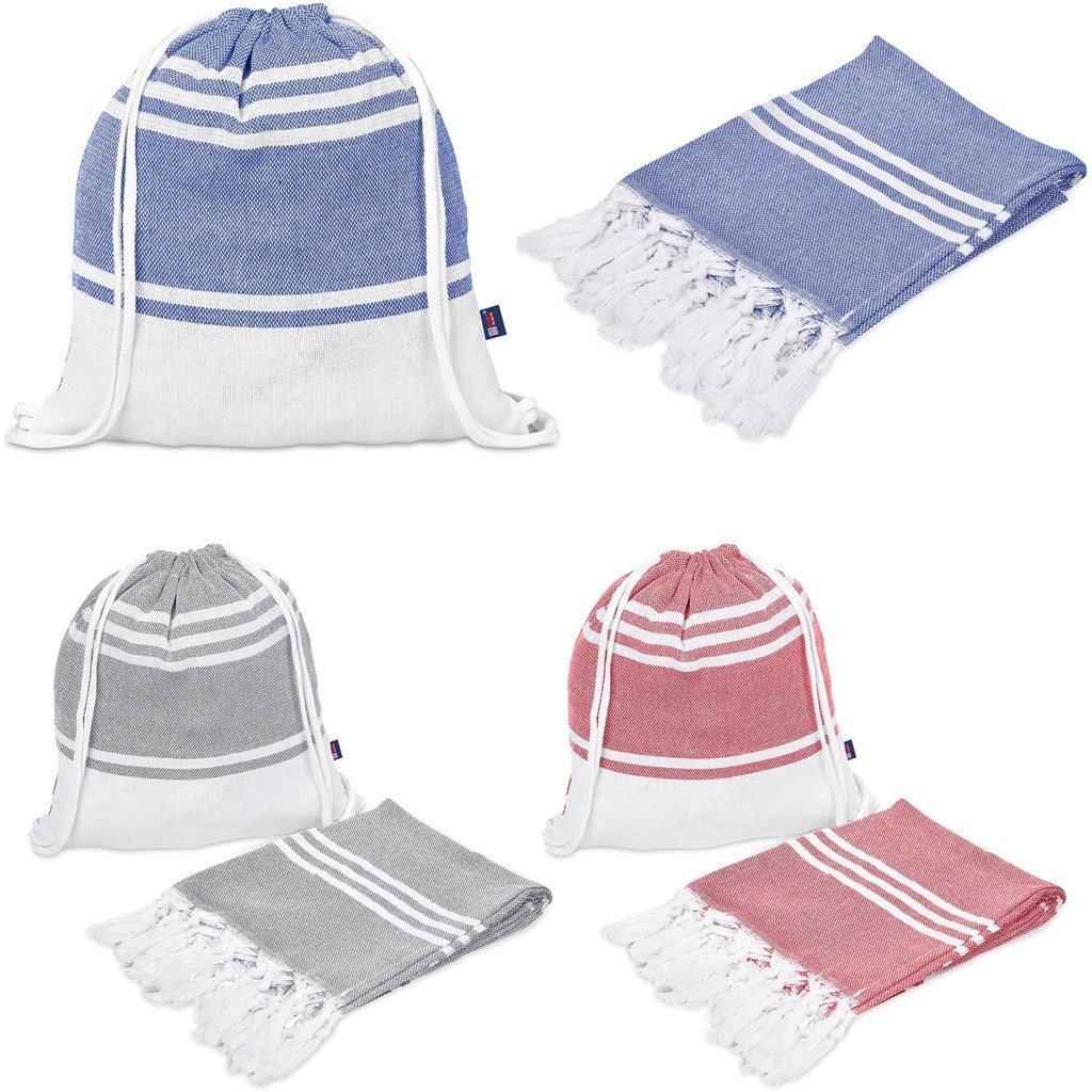 Santa Cruz Cotton-Rich Beach Towel & Drawstring Bag - Beach,Glamorous Ideas,Ideas for Summer,Ideas the Beach,Outdoor and Leisure