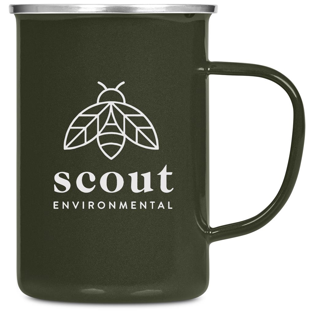 Satara Enamel Coffee Mug – 600ml OLIVE - Drinkware,Mugs,Drinkware,Heritage Day