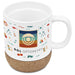 Serendipio Sienna Cork & Ceramic Sublimation Coffee Mug - 340ml Solid White / SW