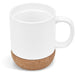 Serendipio Sienna Cork & Ceramic Sublimation Coffee Mug - 340ml Solid White / SW