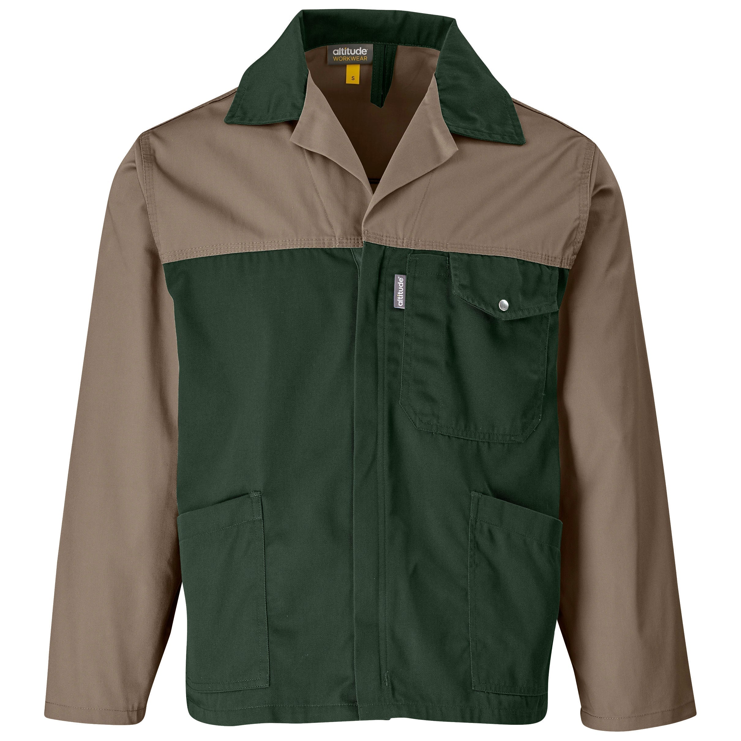 Site Premium Two-Tone Polycotton Jacket-L-Khaki-KH