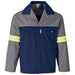 Site Premium Two-Tone Polycotton Jacket - Reflective Arms & Back - Yellow Tape-2XL-Grey-GY