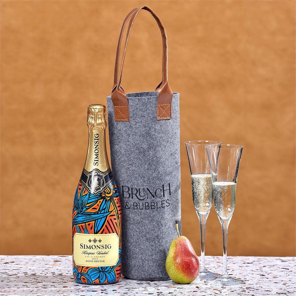 Tahada RPET Felt Wine Tote GREY - and Glassware,Recycled PET Products,Home Living,Recycled Home Living