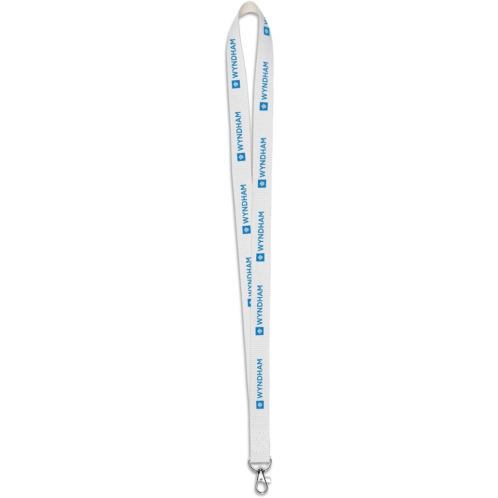 Taiga Recycled PET Lanyard SOLID WHITE - Lanyards,Recycled Products,Lanyards,Recycled Lanyards