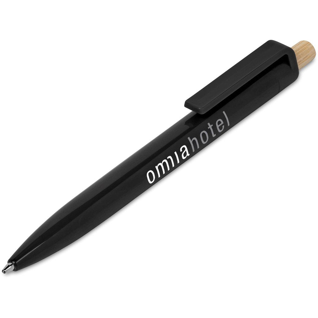 Tickit Recycled Plastic & Bamboo Ball Pen BLACK - Eco Friendly Pens and Sets,Writing Instruments,Recycled Writing Instruments