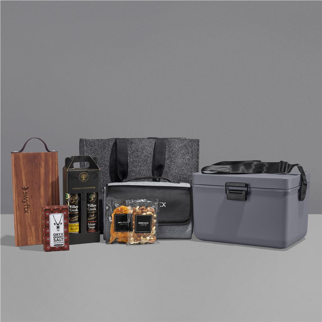 Trailside Treasure Hamper DARK GREY - Premium Hampers,Outdoor Hampers