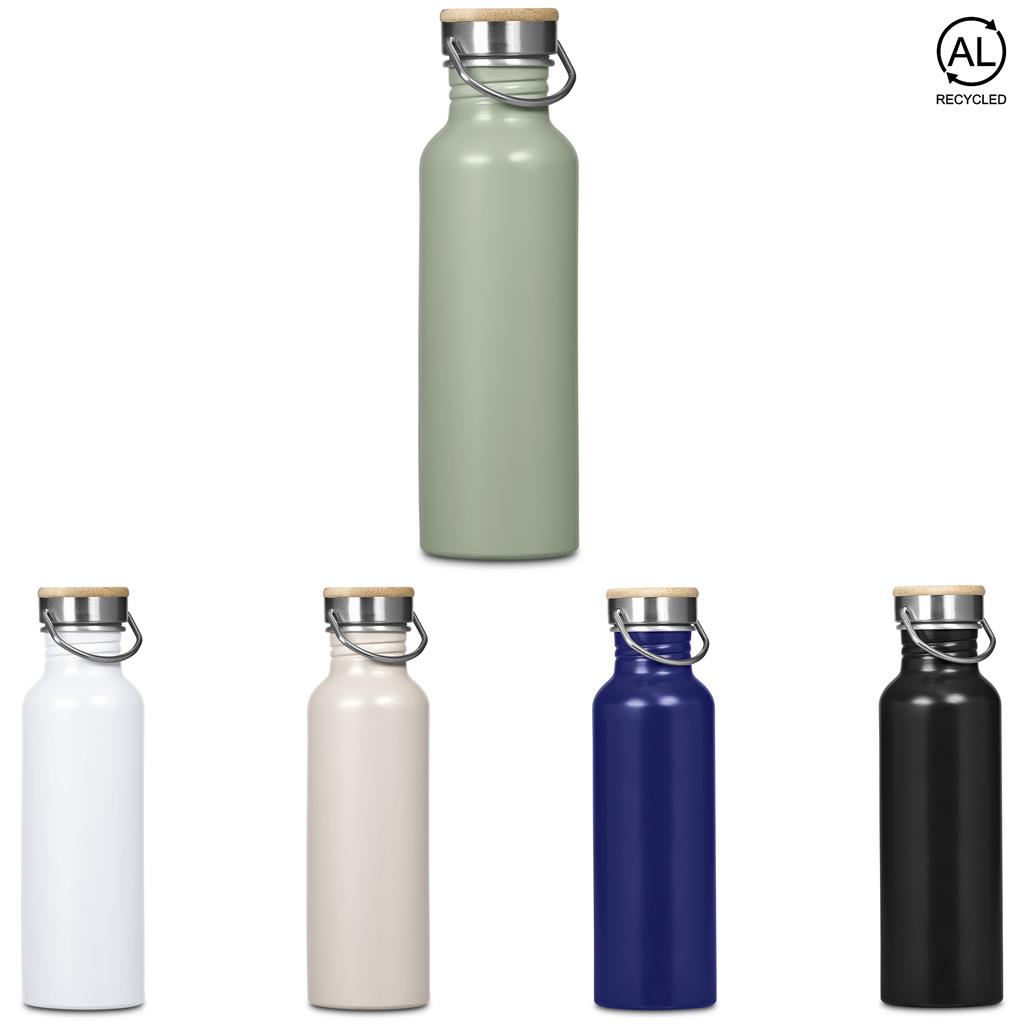 Tugela Recycled Aluminium Water Bottle - 750ml - Bottles,Recycled Drinkware,Drinkware,Full-Wrap UV Bottles