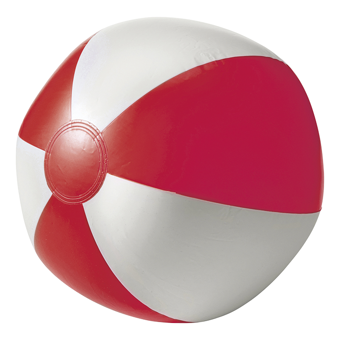 Two Tone Inflatable Beach Ball Red / STD / Regular - Outdoor