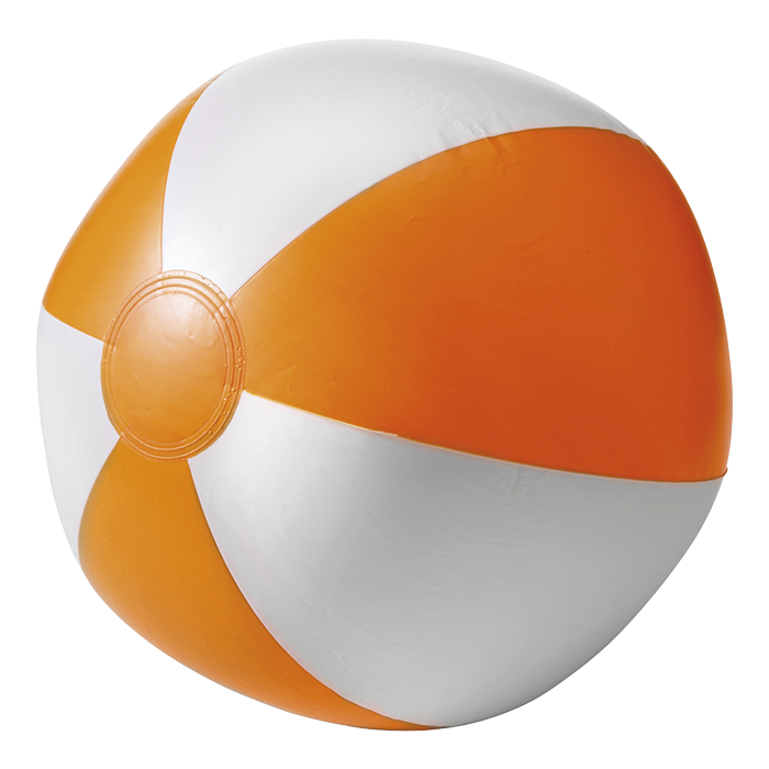 Two Tone Inflatable Beach Ball Orange / STD / Regular - Outdoor