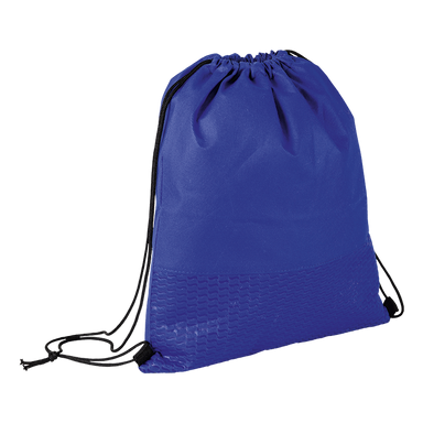 Wave Design Drawstring Bag Non-Woven Blue / STD / Regular - Drawstrings