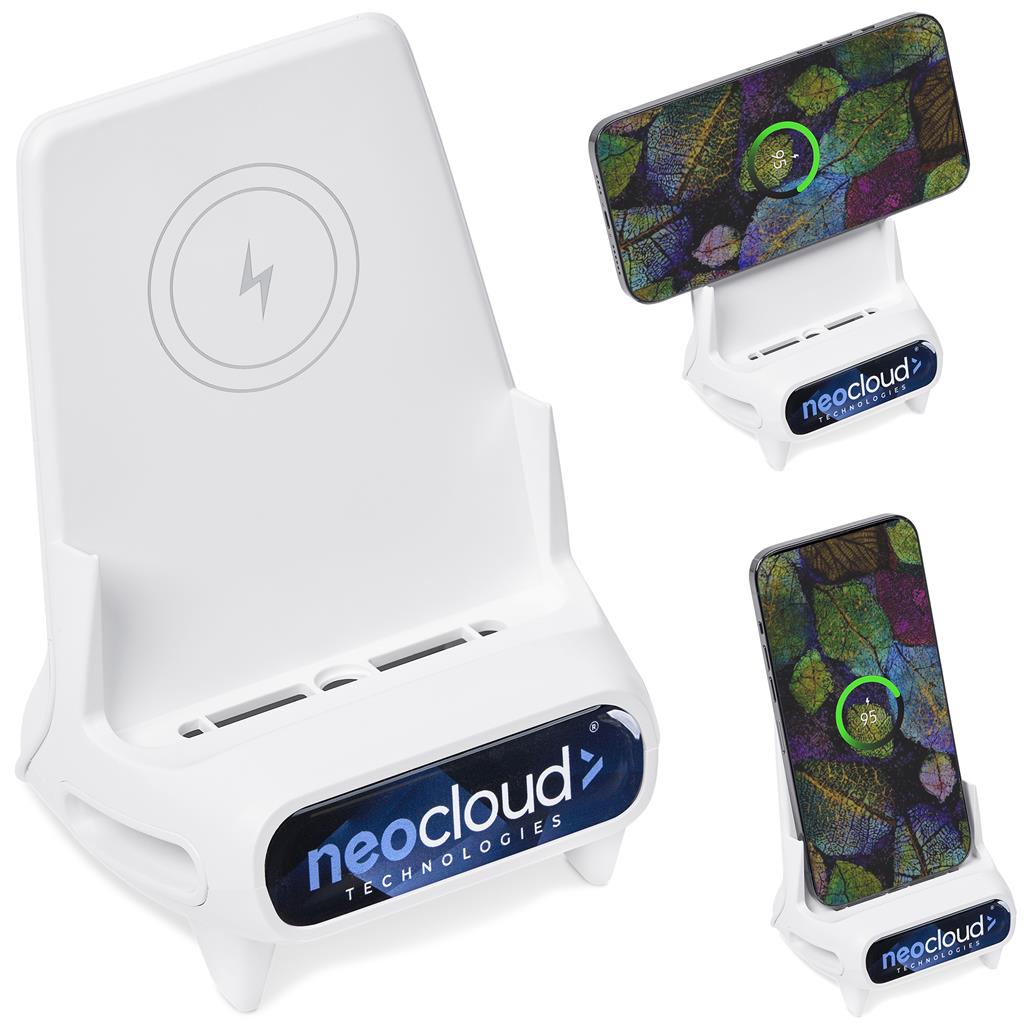 Wingback Wireless Charging Phone Stand SOLID WHITE - Chargers,Technology