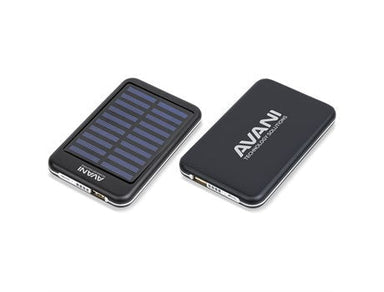 Eclipse 5000mAh Solar Power Bank - Black-Black-BL