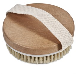 Eva & Elm Aura Bath Massage Exfoliate Brush Natural / NT