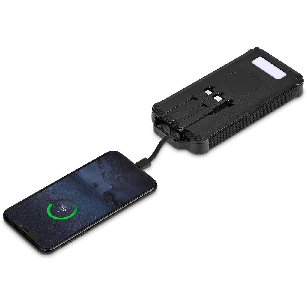 Heaven Wireless Charging Solar Power Bank - 10,000mAh Black / BL - Adapters & Chargers