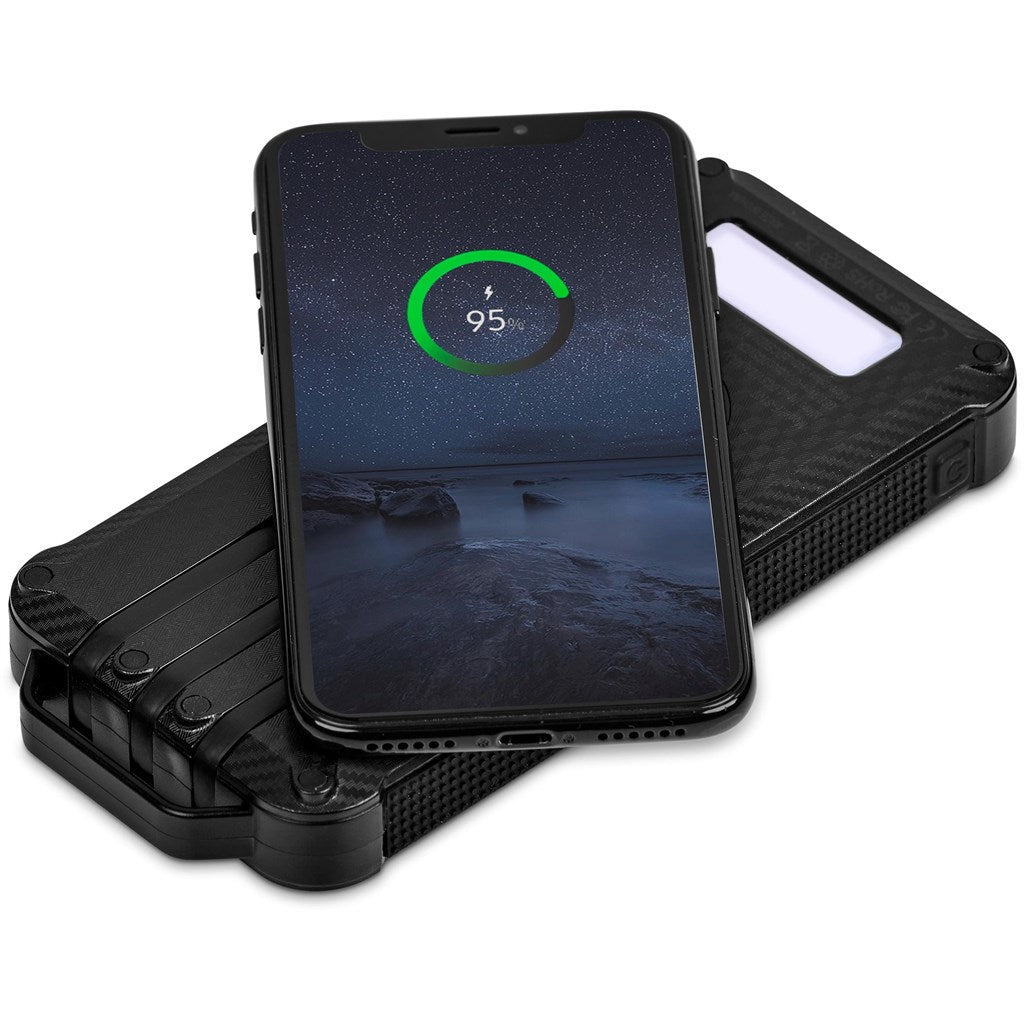 Heaven Wireless Charging Solar Power Bank - 10,000mAh Black / BL - Adapters & Chargers