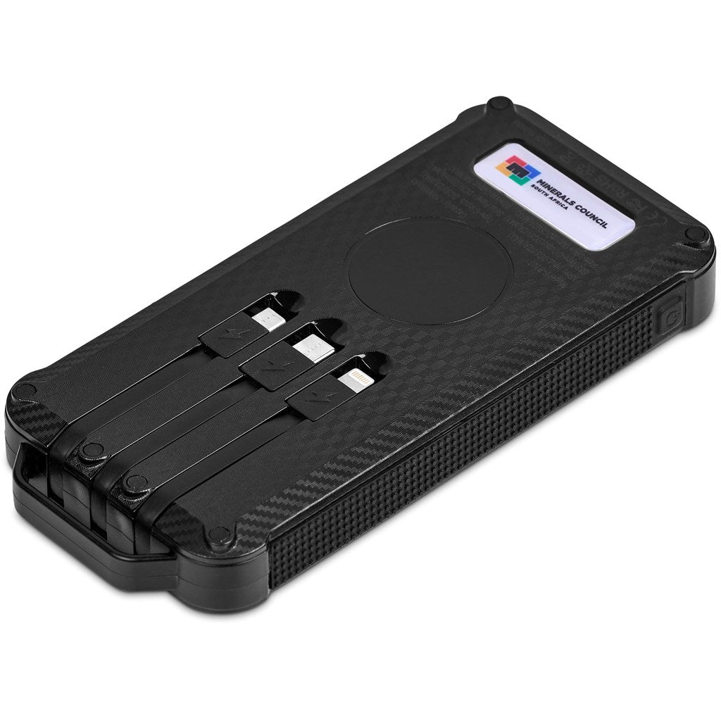 Heaven Wireless Charging Solar Power Bank - 10,000mAh Black / BL - Adapters & Chargers