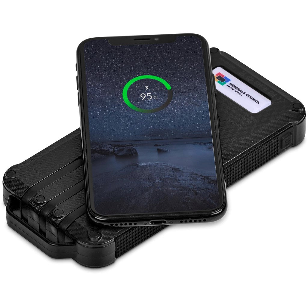 Heaven Wireless Charging Solar Power Bank - 10,000mAh Black / BL - Adapters & Chargers