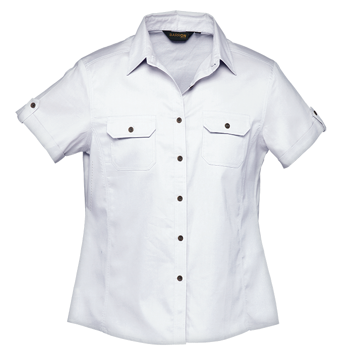 Ladies Plain Bush Shirt White / SML / Regular - Shirts-Outdoor