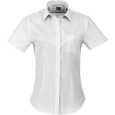 Ladies Short Sleeve Huntington Shirt - White Black L / With / WBL