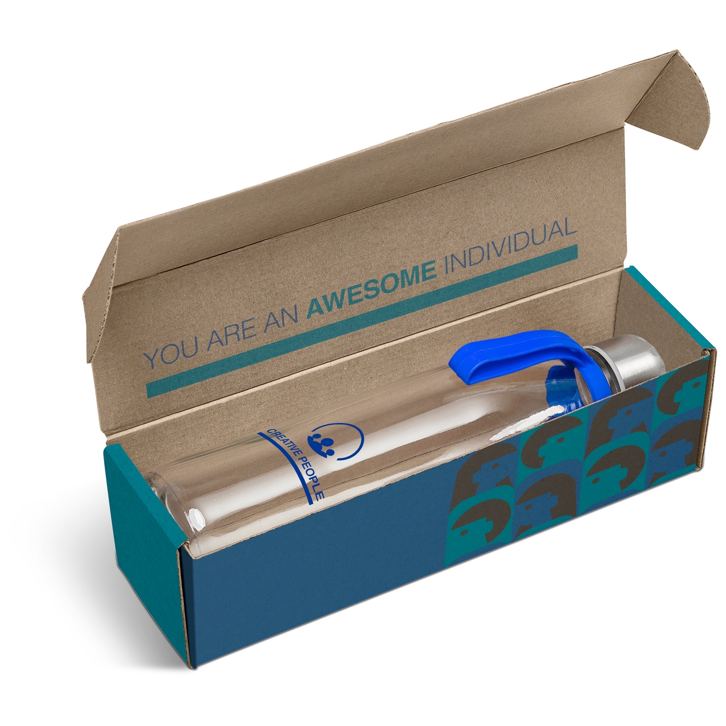 Loopy Bottle in Bianca Custom Gift Box-Blue-BU