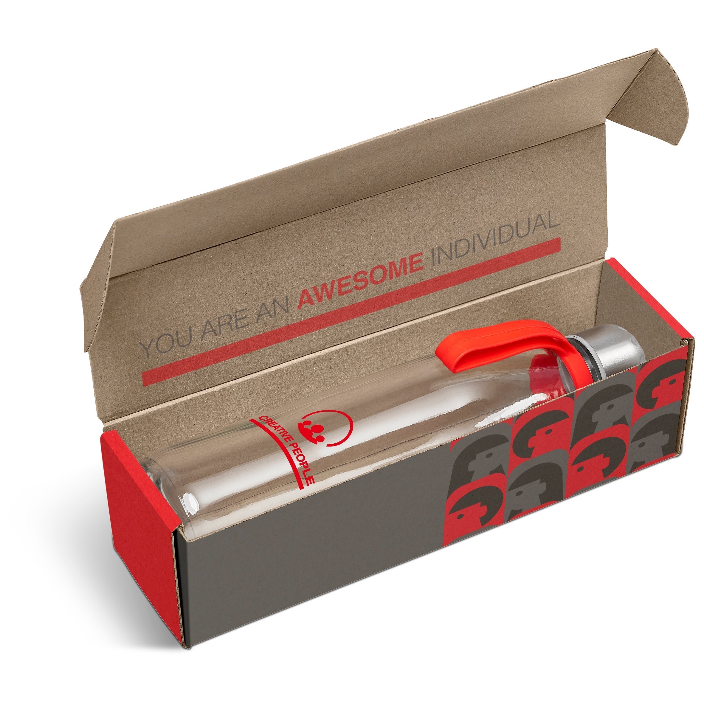 Loopy Bottle in Bianca Custom Gift Box-Red-R