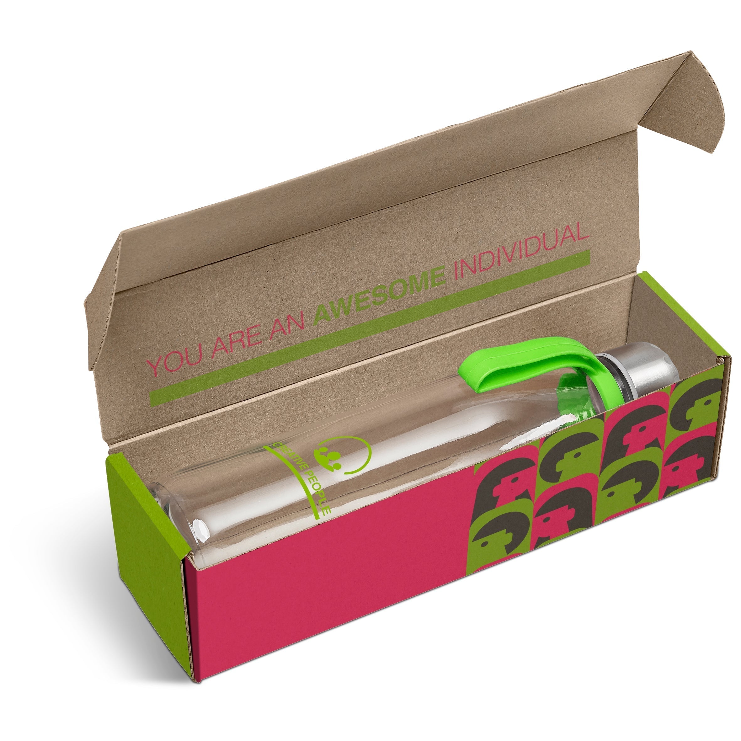 Loopy Bottle in Bianca Custom Gift Box-Lime-L