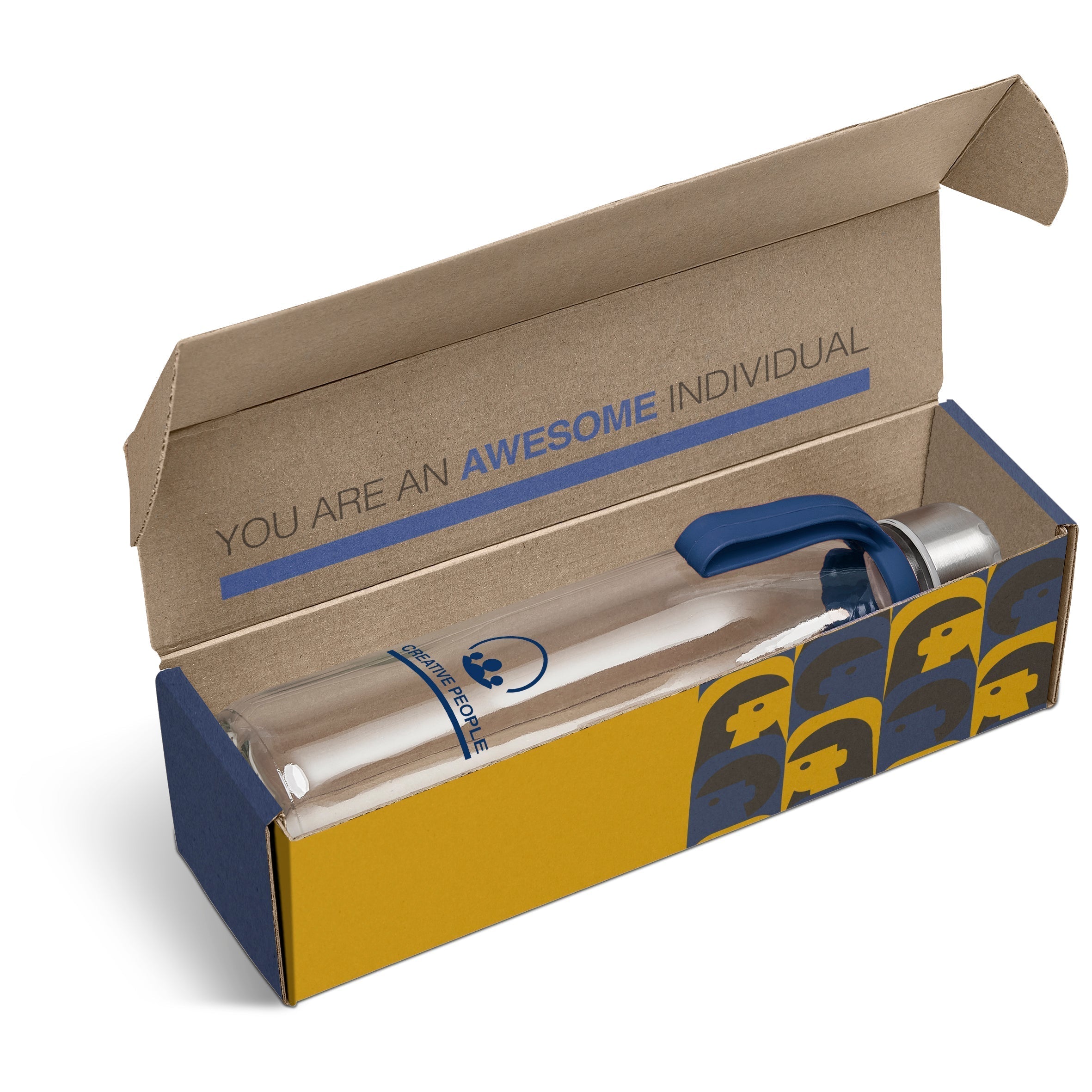 Loopy Bottle in Bianca Custom Gift Box-Navy-N