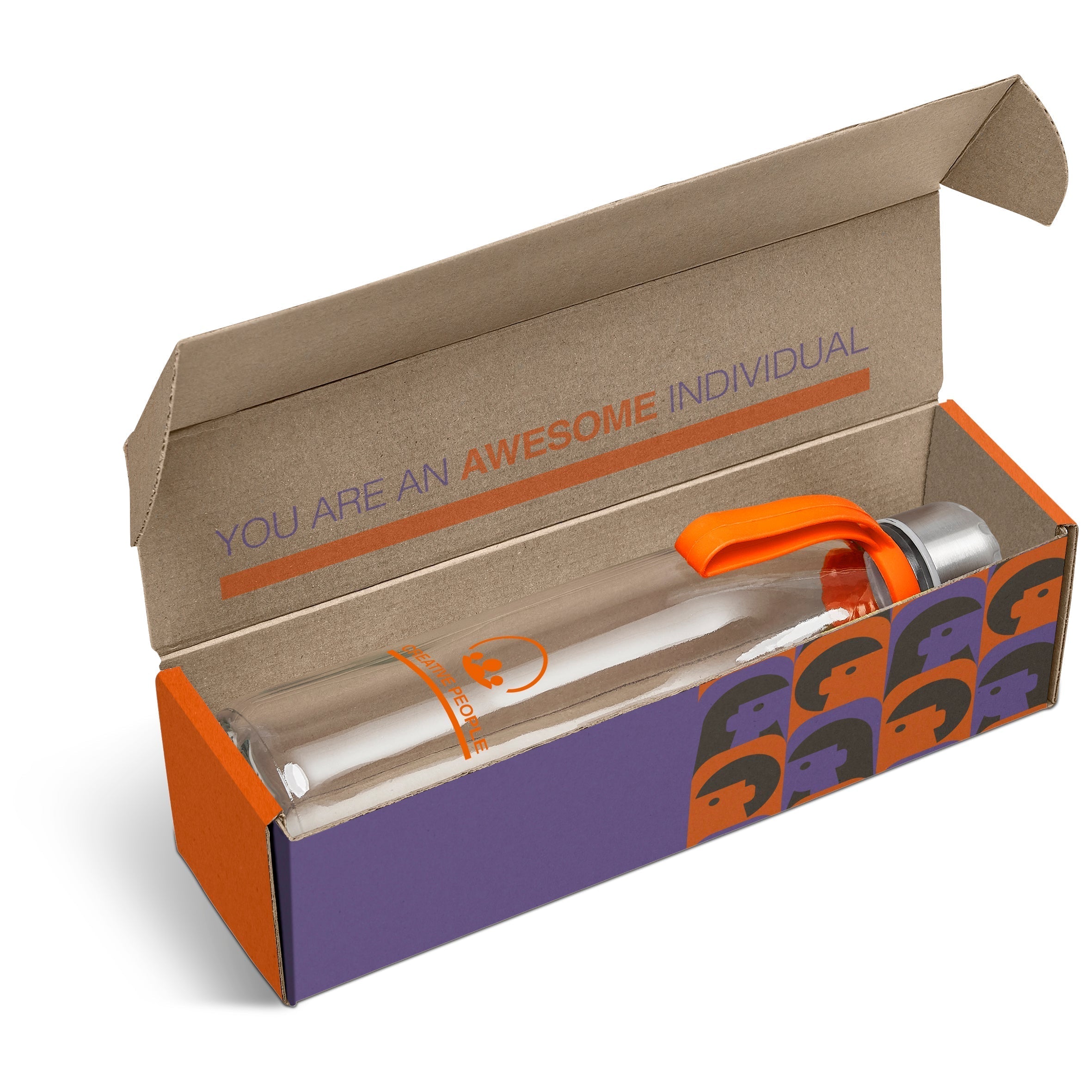 Loopy Bottle in Bianca Custom Gift Box-Orange-O